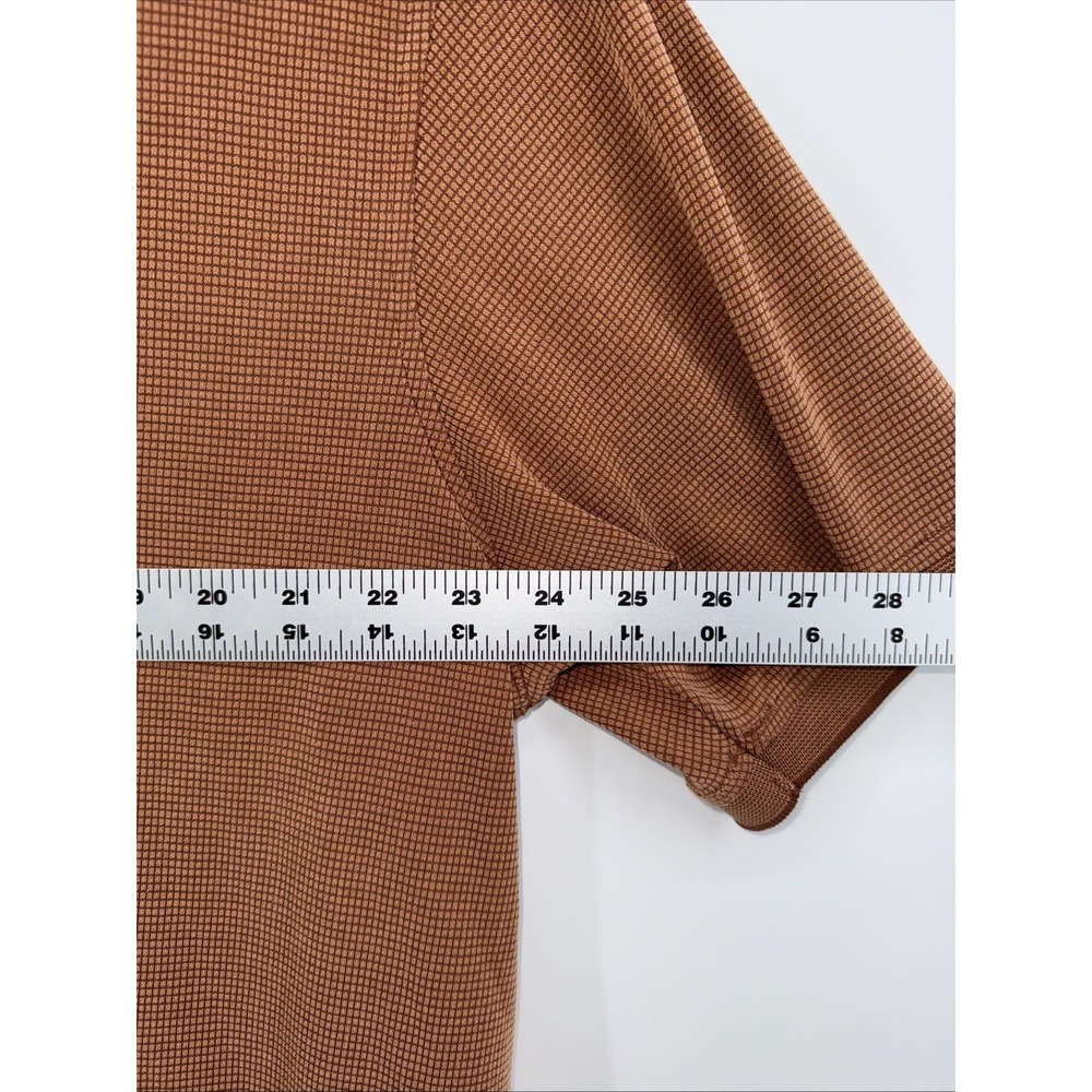 Tommy Bahama Men's Polo Shirt SizeXL Orange Sherbet Color With White Stripes - Picture 5 of 6